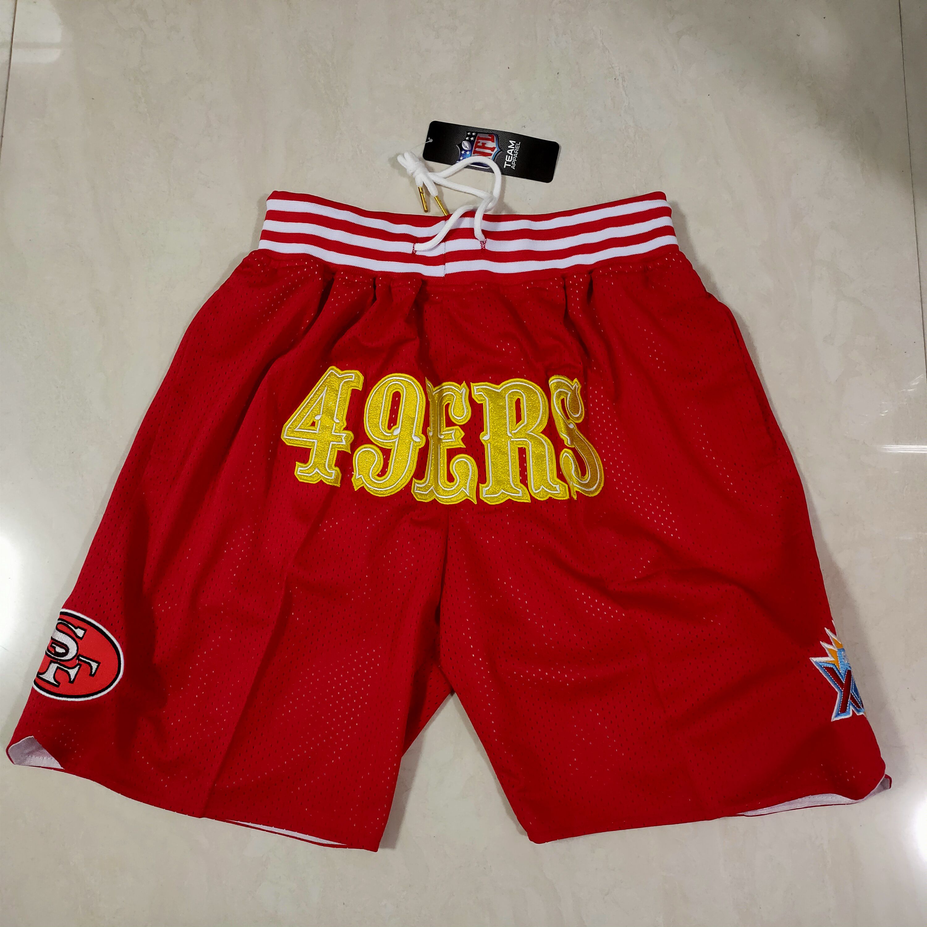 Men NFL 2021 San Francisco 49ers Red Shorts->toronto raptors->NBA Jersey